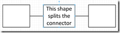 Shape inserted on specified connector